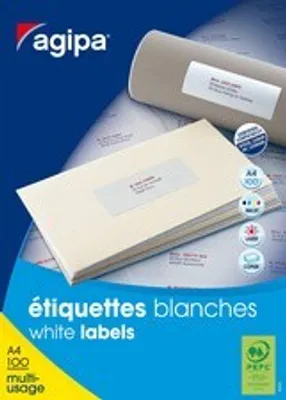 Produktbild von Agipa White Multipurpose 100 A4 70 x 35, Weiß, 7 cm, 3,5 cm