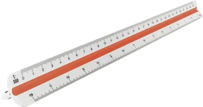 Produktbild von Dreikantmaßstab Geocollege 1:20:25:33:1/3:50:75:100 Kunststoff 30cm weiß