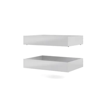 Immagine prodotto di Letto Nada 2 cassetti larghezza 94 cm, bianco lucido.