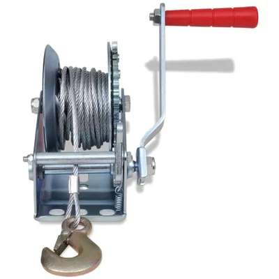Produktbild von Handwinde 540 kg mit 10 m Seil und 4 mm Seildurchmesser, 24x24x15 cm