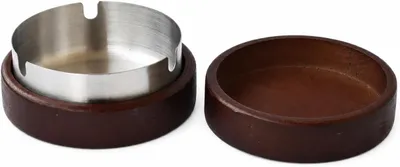 Imagen del producto de Taza de madera con tapa, con cierre, fabricada con acero inoxidable, ideal para balcones, terrazas y jardines