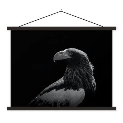 Produktbild von MuchoWow® Textilposter Adler - Nahaufnahme - Schnabel 120x90 cm mit schwarzem Rahmen - Aufhänger für Poster