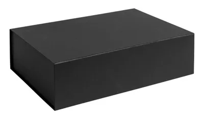 Immagine prodotto di Scatola regalo con cerniera, scatola magnetica plastificata opaca NERO Formato 35x25x10cm 10 pz.