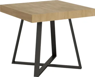 Immagine prodotto di ITYHOME - Tavolo allungabile 90/194x90 cm Abbraccio quercia natura gambe antracite