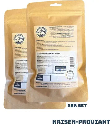 Produktbild von Krisen-Proviant - 2er-Set Porridge mit Beeren inkl. Milch Notvorrat 5 J. MHD