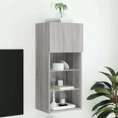 Produktbild von Maison Exclusive - TV-Schrank mit LED-Leuchten Grau Sonoma 40,5x30x90 cm