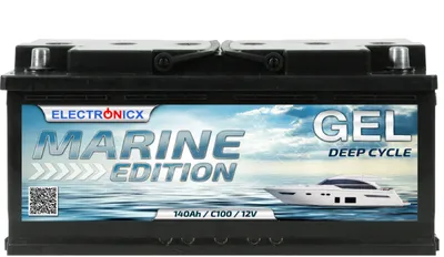 Produktbild von GEL-Batterie 140 Ah Electronicx Marine Edition für Boote, Schiffe und Wasserfahrzeuge ▶ Premium  Wartungsfreie AGM-Batterie 12 V