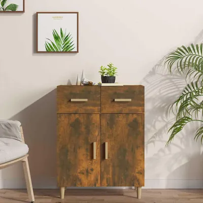 Produktbild von vidaXL Sideboard Räuchereiche 69,5x34x89 cm Holzwerkstoff