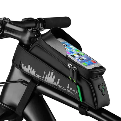 Produktbild von ROCKBROS Fahrradtasche Rahmentasche für Handy 6.00'' schwarz wasserdicht