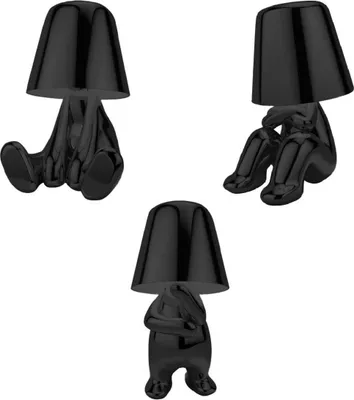 Produktbild von Luxus - Bins Brother Tischlampe - Schwarz - Set van 3