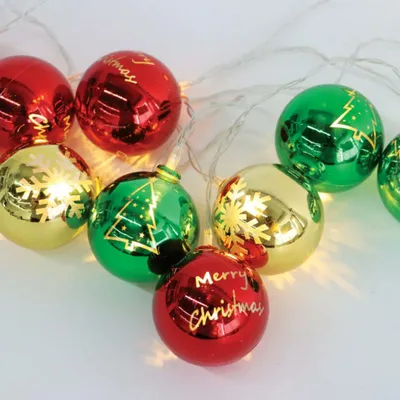 Produktbild von ACA Weihnachtsbeleuchtung mit Kunststoffbirnen, 10 LEDs, batteriebetrieben (2xAA), WW, IP20, 150+30cm Netzkabel X07101162