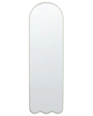 Obrázok produktu pre BELIANI Nástenné zrkadlo biele železo sklo 45 x 145 cm nepravidelný tvar závesné moderný minimalistický štýl obývačka spálňa predsieň