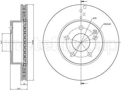 Produktbild von 2x METELLI Bremsscheibe 23-0934C passend für MERCEDES-BENZ C-Klasse Coupe (C204)
