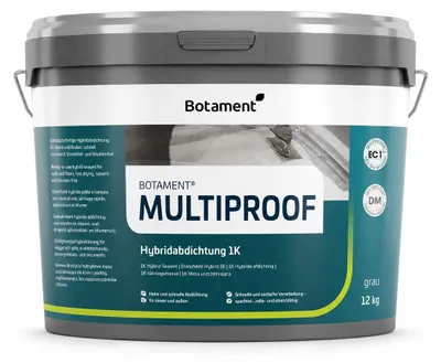 Obrázok produktu pre Botament MultiProof Hybridabdichtung 1K 12 kg – gebrauchsfertig und flexibel - für Innen- und Außenbereich