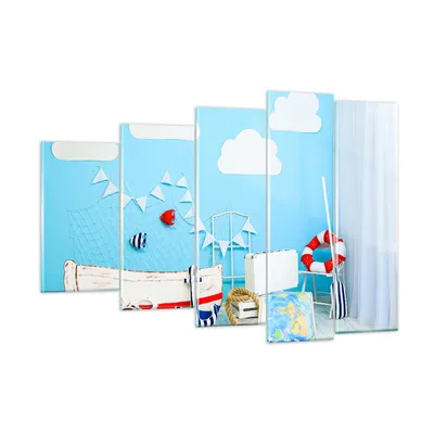 Produktbild von Bilder auf glas - Boot Anker Wolken Junge - 150x100cm - Glasbilder - Wandbilder - Kunstdruck - zum Aufhängen bereit - Wanddekoration aus Glas - Glas Bilder - Wandbild auf Glas - GEG150x100-2940