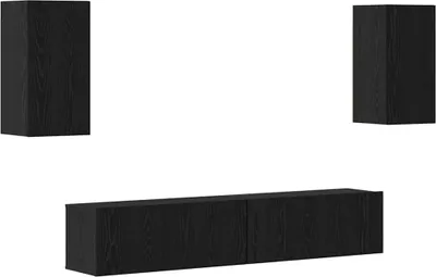 Imagen del producto de vidaXL Juego de 4 armarios de TV, color , aspecto de roble, material de madera