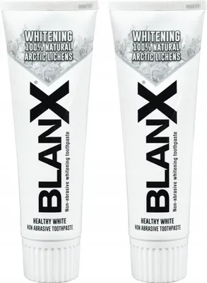 Immagine prodotto di Blanx | Dentifricio sbiancante - 75 ml - Non abrasivo - Antibatterico - Pulizia delicata - 2 pezzi