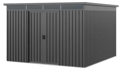 Produktbild von GFP Primeyard Gerätehaus Metall Gartenhaus 260x280x200 cm Geräteschuppen grau