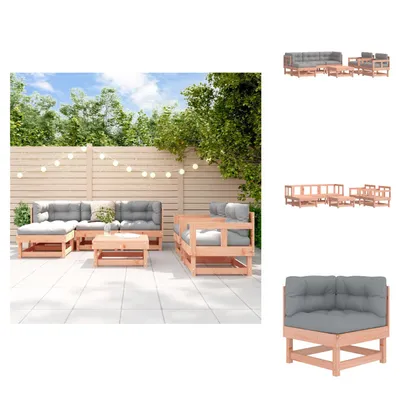 Produktbild von vidaXL 7-tlg. Garten-Lounge-Set mit Kissen Massivholz Douglasie -  Gartenmöbel-Sets