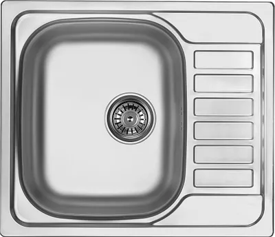 Produktbild von Faizee Home Küchenspüle Edelstahl 60x50 cm Chrom – Einbauspüle mit Abtropffläche & Siphon