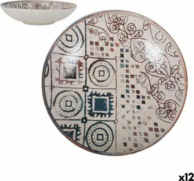Image de Assiette creuse méditerranéenne en porcelaine la mediterránea grecia (12 pièces)