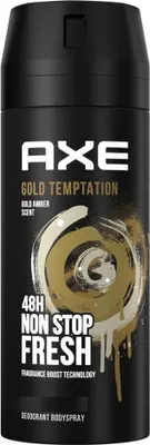Image de Axe - Déodorant Bodyspray - 48 heures Non Stop Fresh - Gold Temptation - Gold Amber - 150 ml - 1 pièce