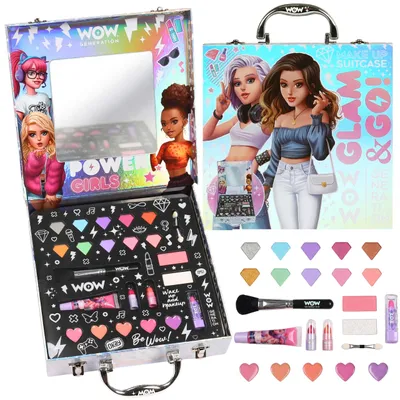 Produktbild von WOW Generation Schmink-Set für Mädchen, Schminkpalette im Koffer mit Spiegel – 23 Teile