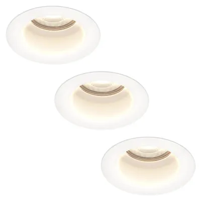 Image de HOFTRONIC - Spot LED encastrable Mari 4W 345lm GU10 4000K IP65 blanc lot de 3
