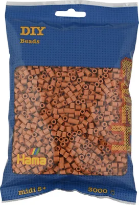 Produktbild von Hama Beutel mit 3000 Midi-Bügelperlen hellbraun