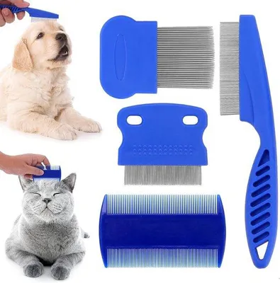 Produktbild von Pflegeset für Hunde Katzen 4-teilig Edelstahl