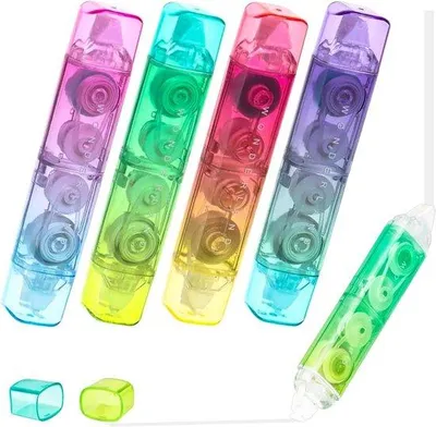Produktbild von Famanu Korrekturtape 2-in-1 - 4 Stück Mini-Korrekturroller für Schule und Büro