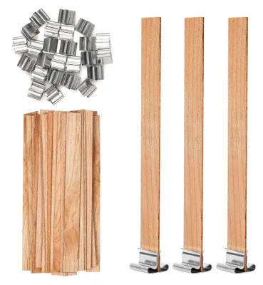 Produktbild von 50 Stück Holzdochte für Kerzenherstellung 13 x 130 mm