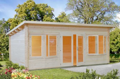 Produktbild von Palmako Gartenhaus Lisa 19,4 m² Gartenhaus aus Holz, Holzhaus mit 44 mm Wandstärke Blockbohlenhaus