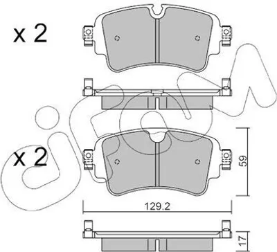 Produktbild von CIFAM Bremsbeläge Satz Hinten Bremsklötze für AUDI A4 B9 Avant (8W5, 8WD) 822-1129-0
