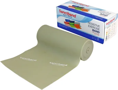 Produktbild von Sanctband Übungsband, 5,5 m x 15 cm, super stark, grau