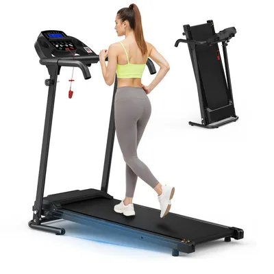 Produktbild von AIORBER Klappbares 2-in-1 Laufband mit App, 12 Programmen, Dämpfung, Tablethalter, bis 120kg, Schreibtisch Walking Pad, schwarz