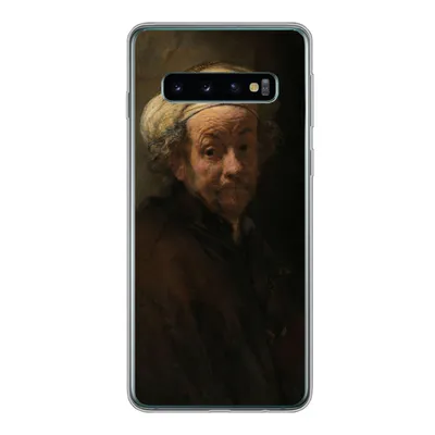Produktbild von MuchoWow® Handyhülle Schutzhülle Hülle für Samsung Galaxy S10 Selbstbildnis als Apostel Paulus - Gemälde von Rembrandt van Rijn Silikon Softcase Handy Hülle - Handytasche