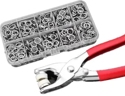 Produktbild von INF Druckknöpfe mit Werkzeug 100 Stück 9,5 mm Silber