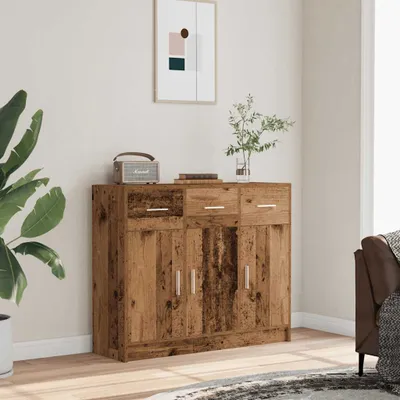 Produktbild von "im Sonderangebot"Sideboard - praktischem Design - Wohnzimmerschrank - Kommde für Flur - Altholz-Optik 91x28x75 cm Holzwerkstoff DEMöbel 5546692