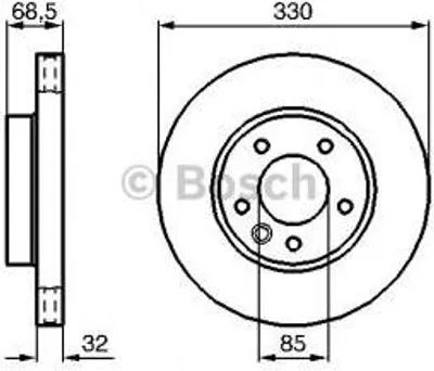 Produktbild von Bosch Bremsscheibe 0 986 479 250