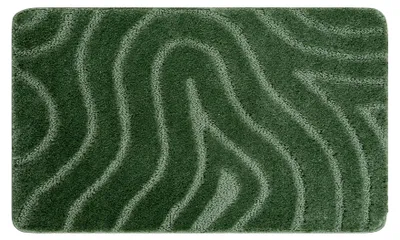 Produktbild von Badteppich SUPREME WAVES, Wellen, rutschfest, weich – grün Grün 50x80 cm