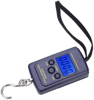Productafbeelding van Digitale Visweegschaal tot 40 kg - Draagbare Hangweegschaal met LCD-display