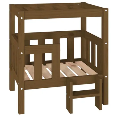 Produktbild von Hundebett Honigbraun 65,5x43x70 cm Massivholz Kiefer