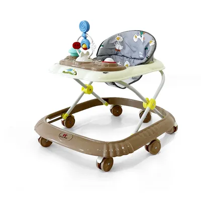 Produktbild von 3 in 1 Lauflernhilfe für Babys,Babywalker Spiel- und Lauflernwagen Gehfrei Babywippe mit Musik,Klappbar Laufhilfe für ab 6 Monaten Braun