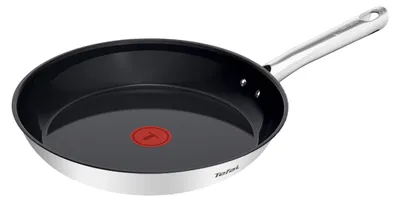 Productafbeelding van Tefal Duetto koekenpan, 28 cm, met Go Ceram keramische antiaanbaklaag, Thermo-Signal technologie, vastgeschroefd handvat, geschikt voor alle warmtebronnen, duurzaam, roestvrij staal, modelnummer G7660634