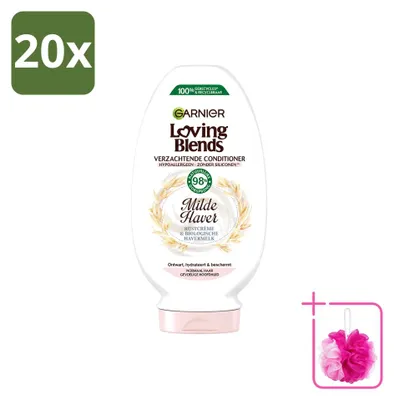 Zdjęcie produktu dla 20 sztuk odżywki Garnier Loving Blends, delikatna, na bazie owsa, dla włosów normalnych i wrażliwej skóry głowy, pojemność 250 ml - zestaw ekonomiczny