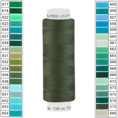100m / 1 Spule Unipoly 120 TEX14x2 Polyester olivgrün