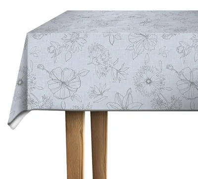 Produktbild von d-c-fix Wachstuchtischdecke – Palmas grau (150 x 250 cm oval) – Tischunterlage f