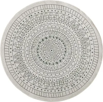Obrázek produktu pro 140x140 (průměr) kruh Kusový koberec Twin-Wendeteppiche 103103 creme grün kruh – na ven i na doma