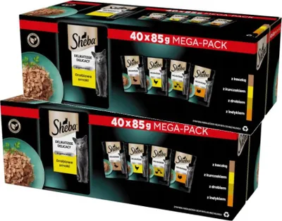 Produktbild von SHEBA Katzennahrung Geflügel-Mix Gelee 80x85g